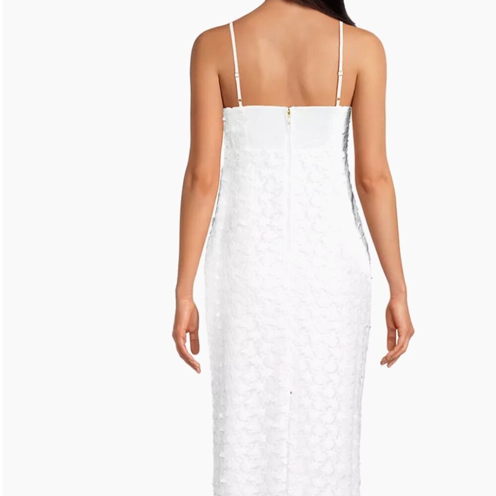 Lilly Pulitzer Gillian 3D Floral Lace Maxi Slip Dress 6 White NWT $328 - Picture 7 of 7